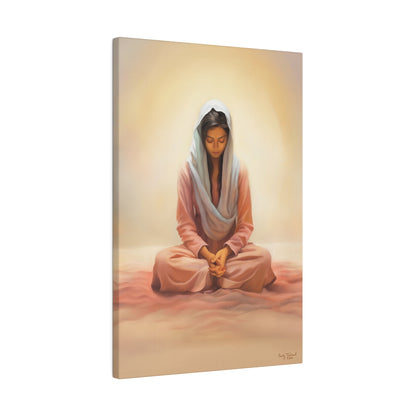 Stillness Fine Art Canvas Print, Spiritual Art, Gift for Her, Christian Artwork, Home Gift, Religious Artwork, Female Discipleship