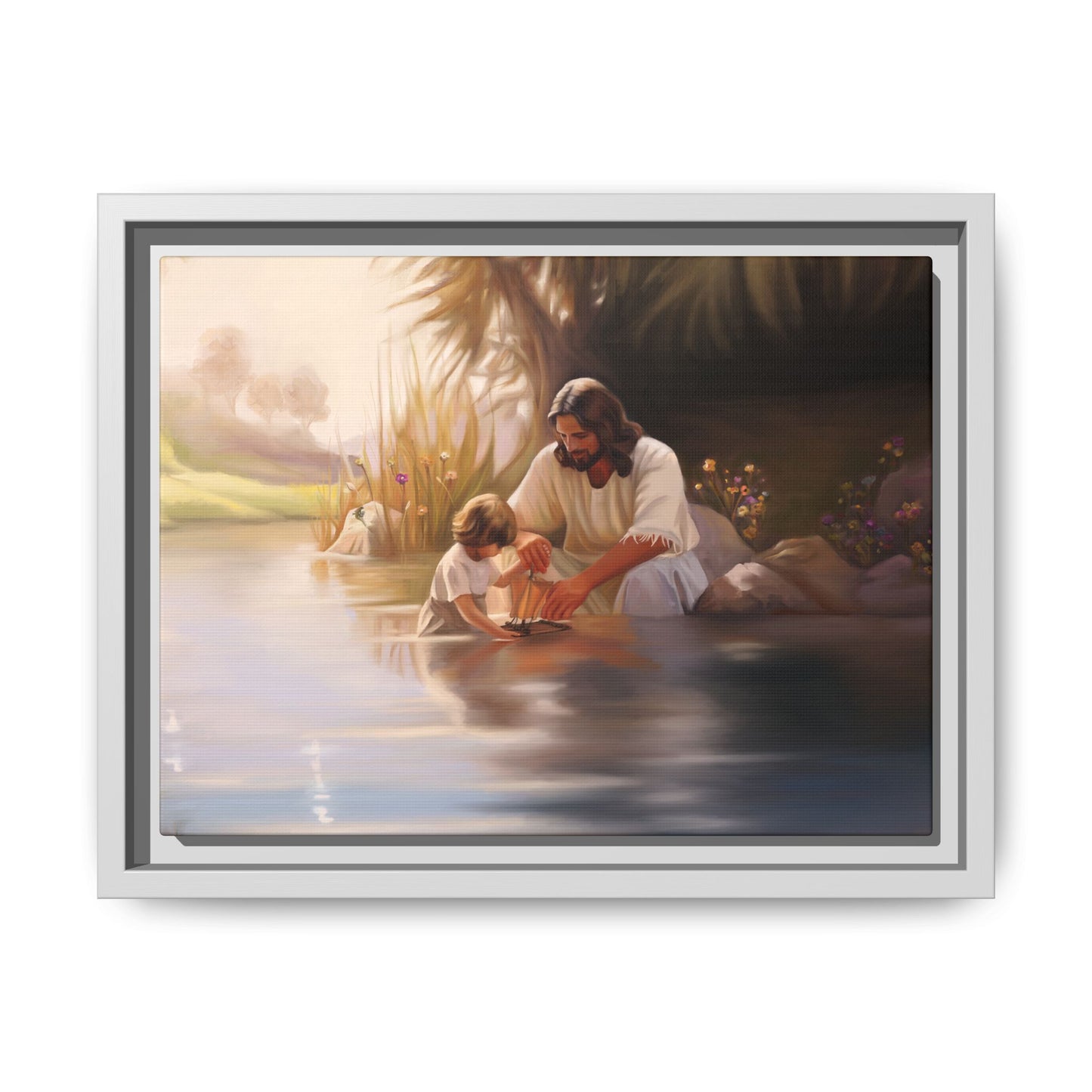 We Are His Children, Jesus Art Handmade art, Jesus Framed Artwork, Missionary Art, Canvas Print Wall Art Framed, Christian Art, Scenic and Landscape art