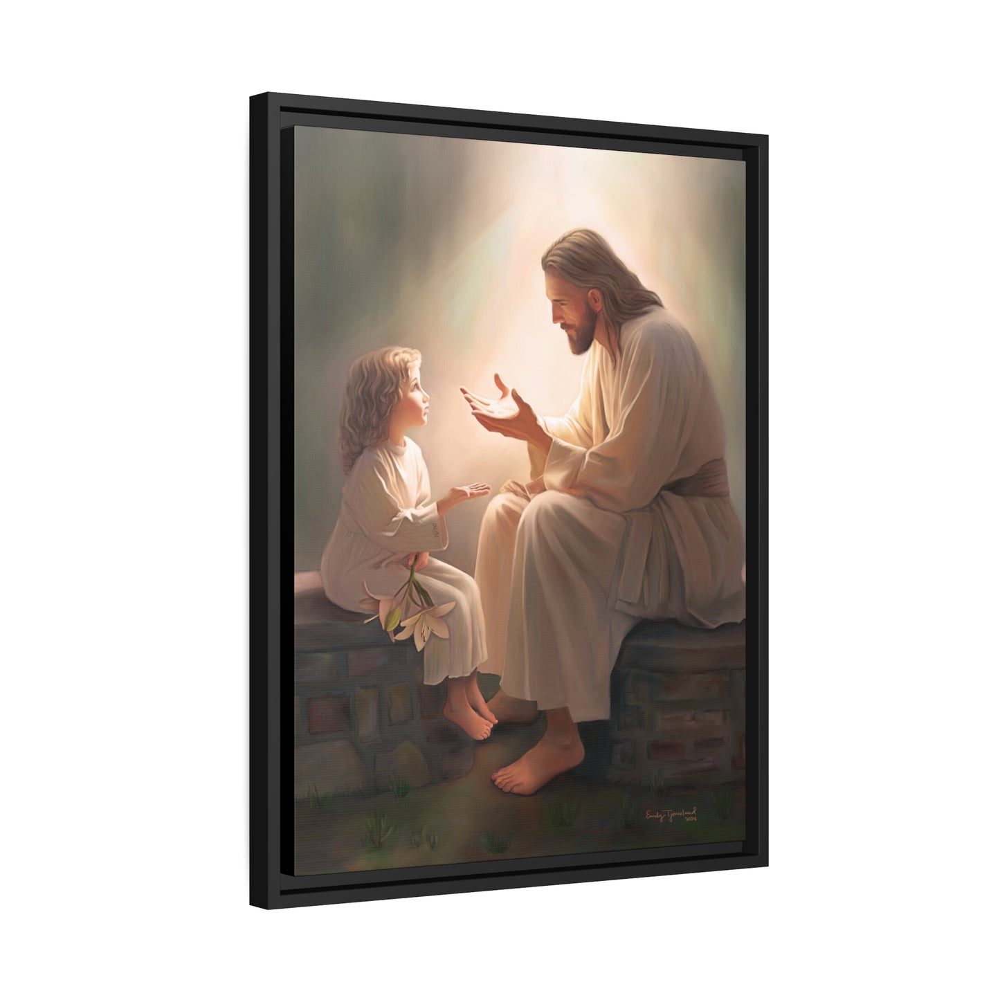 You Are The Light Fine Art Canvas Print, Picture of Jesus, Christian Gift, Christian Art, Jesus Christ Art with Child