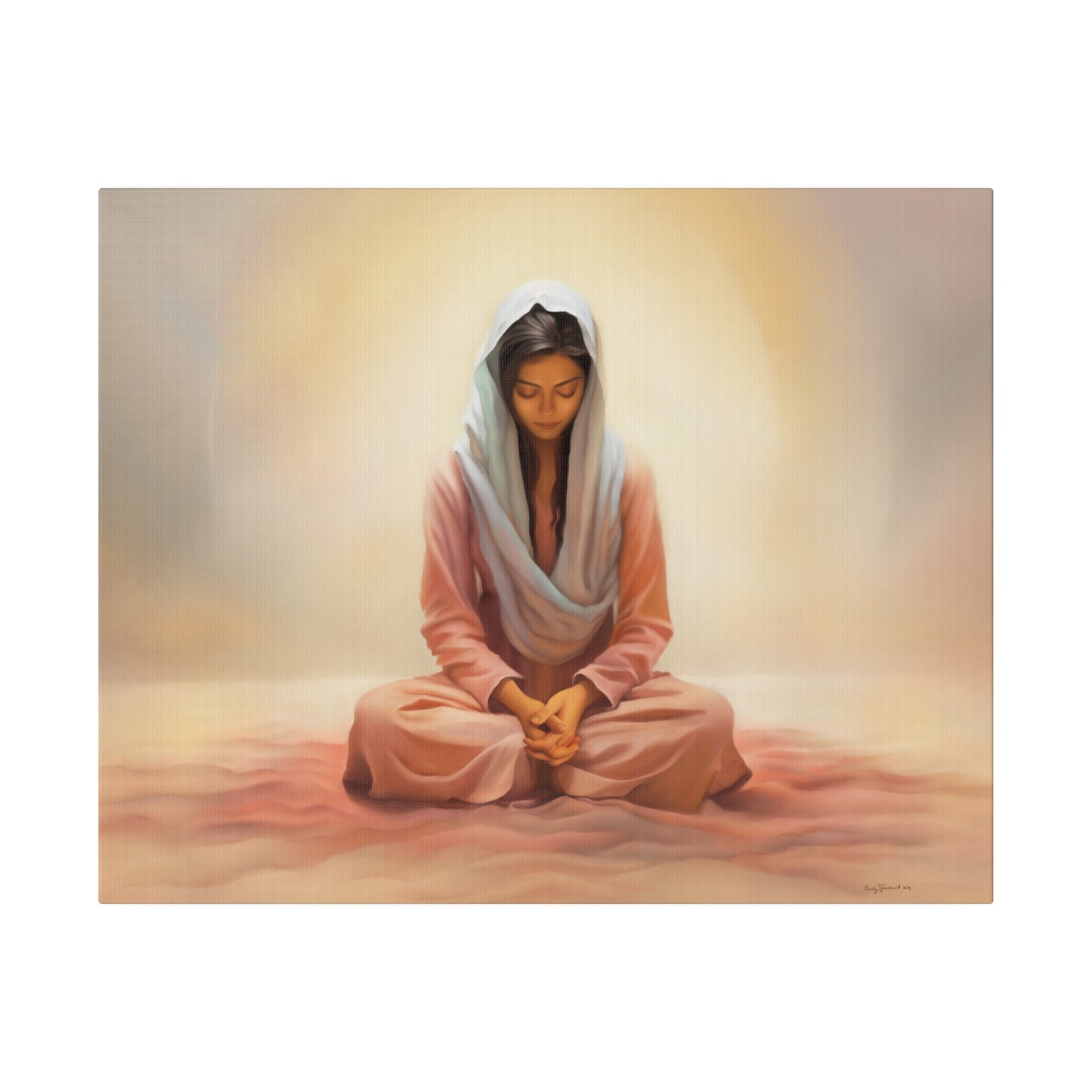 Stillness Fine Art Canvas Print, Spiritual Art, Gift for Her, Christian Artwork, Home Gift, Religious Artwork, Female Discipleship