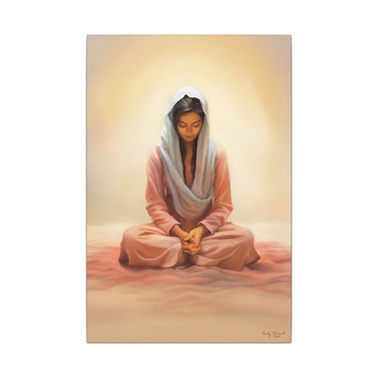 Stillness Fine Art Canvas Print, Spiritual Art, Gift for Her, Christian Artwork, Home Gift, Religious Artwork, Female Discipleship