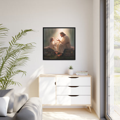 You Are The Light Fine Art Canvas Print, Picture of Jesus, Christian Gift, Christian Art, Jesus Christ Art with Child