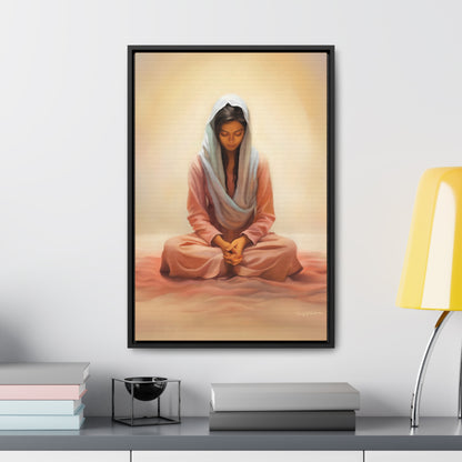 Stillness Speaks, Female Discipleship, Fine Art Canvas Print, Gift for Her, Spiritual Artwork, Stillness, Beauty for your wall