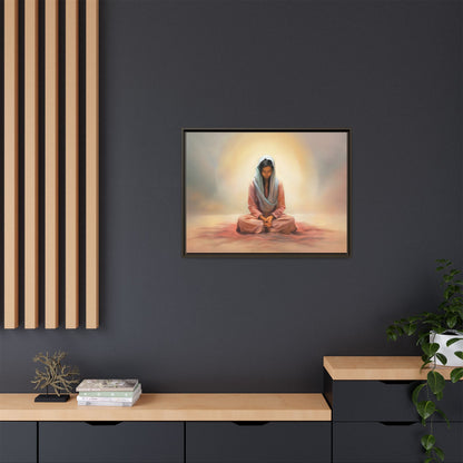 Stillness Canvas Print Artwork, Framed Wall Decor, Female Discipleship, Serene Stillness Painting, Multi-color Matte Picture