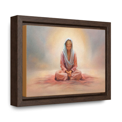 Stillness, Blonde, Fine Art Canvas Print, Beautiful Spiritual Artwork, Gift for Her, Female Discipleship