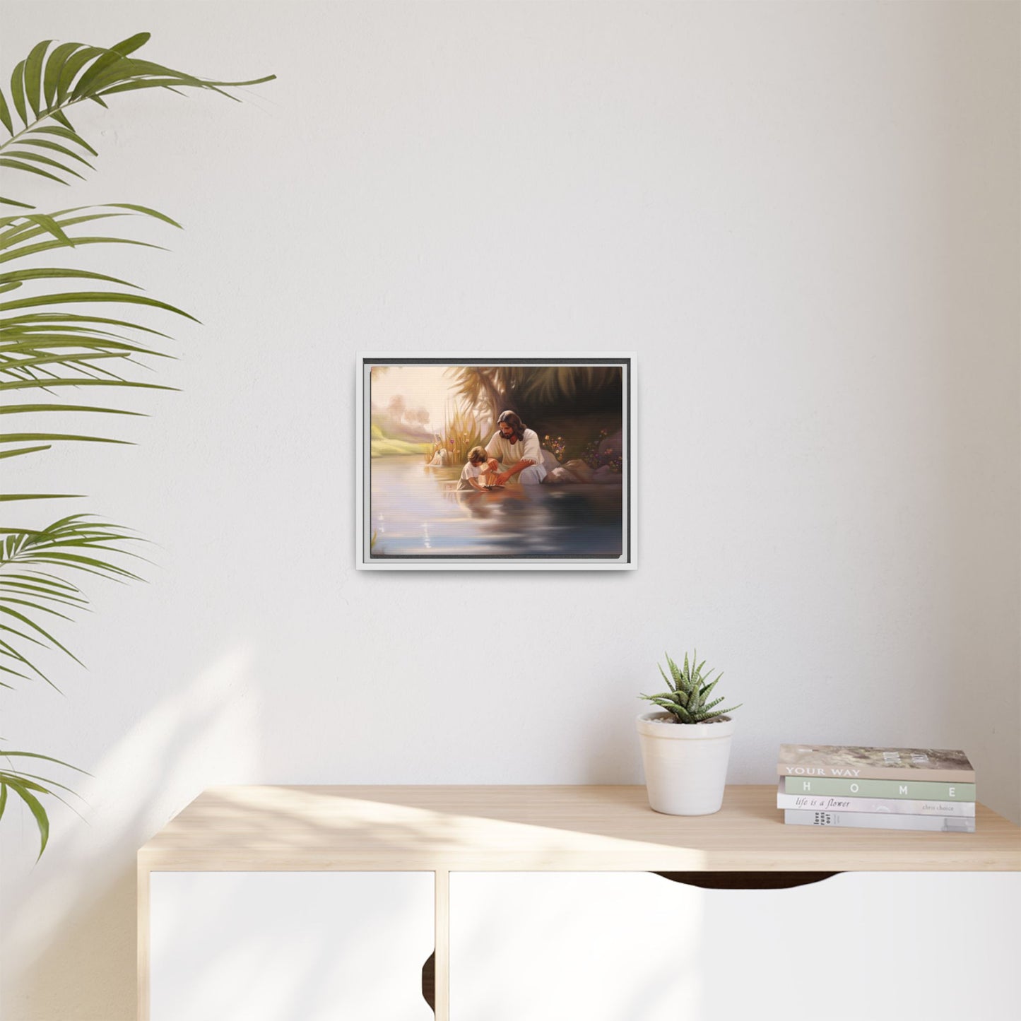 We Are His Children, Jesus Art Handmade art, Jesus Framed Artwork, Missionary Art, Canvas Print Wall Art Framed, Christian Art, Scenic and Landscape art