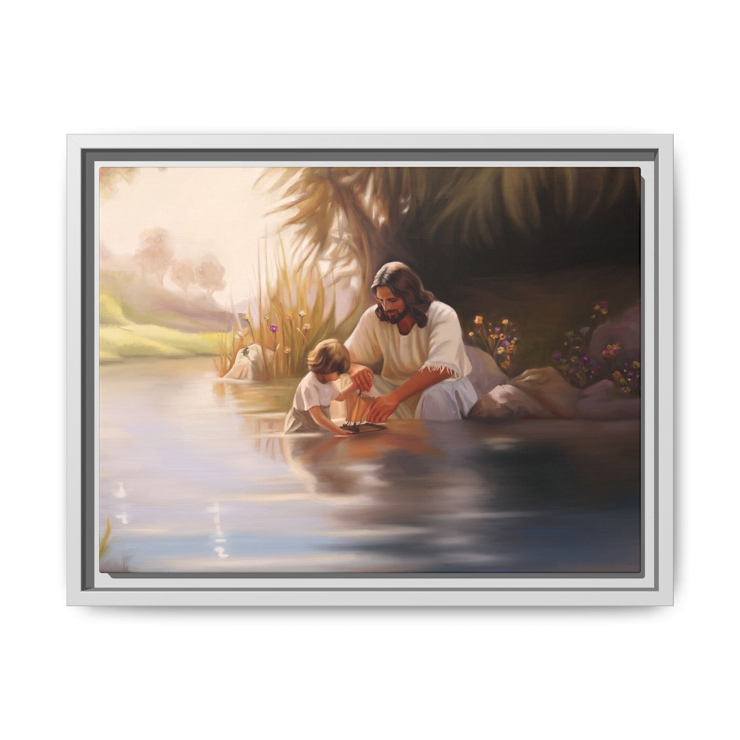 We Are His Children, Jesus Art Handmade art, Jesus Framed Artwork, Missionary Art, Canvas Print Wall Art Framed, Christian Art, Scenic and Landscape art