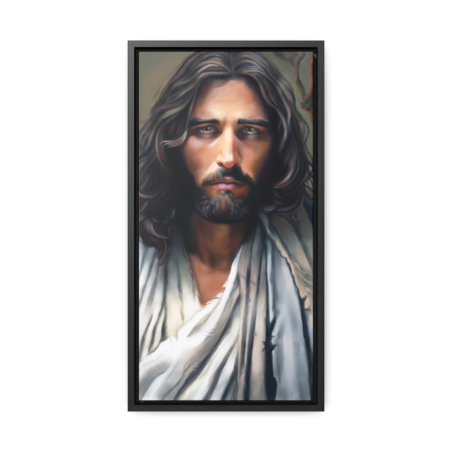 Jesus Christ Portrait, Fine Art Canvas Print, Framed, Jesus Christ Christian Art, Christian Art, Jesus Christ Decor