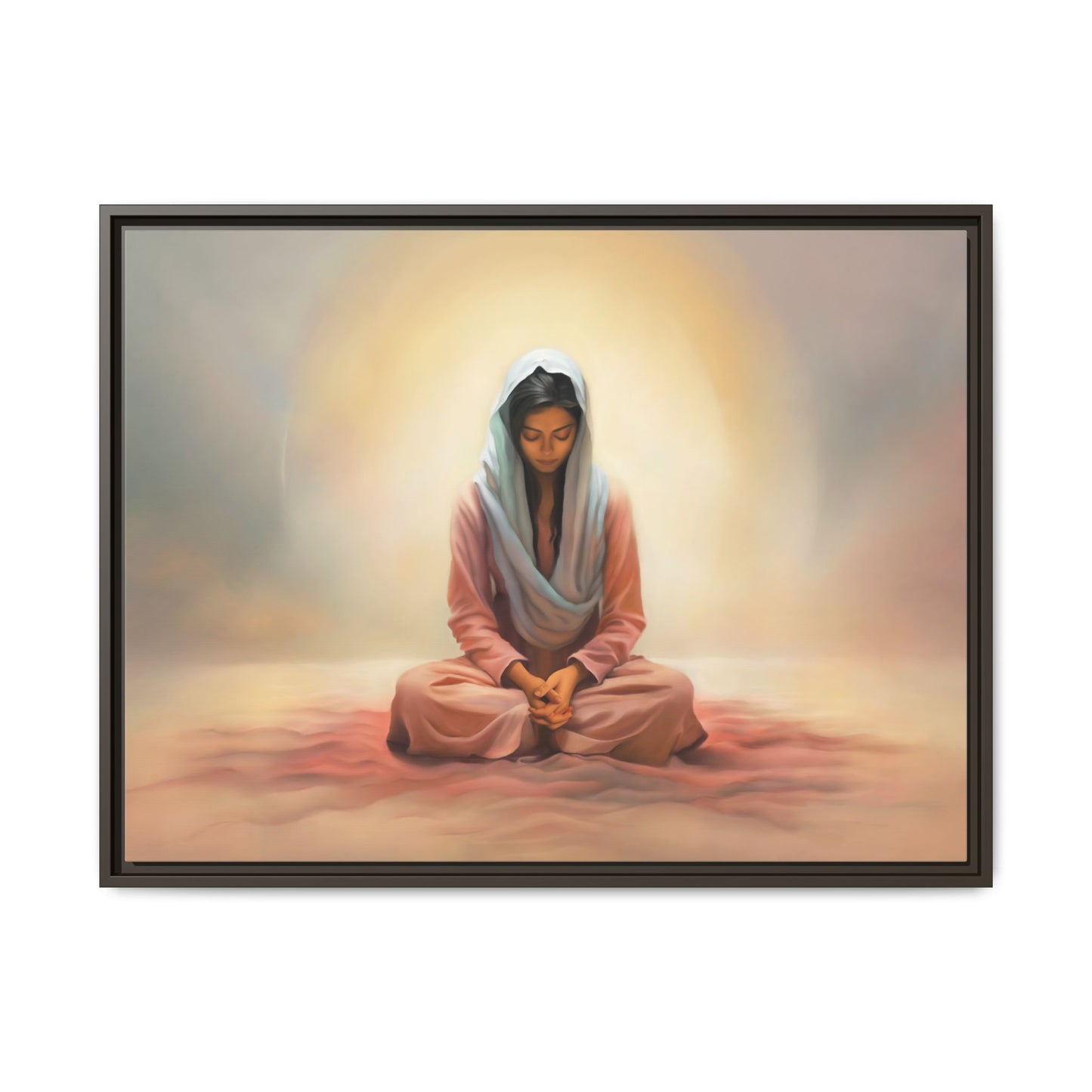 Stillness Canvas Print Artwork, Framed Wall Decor, Female Discipleship, Serene Stillness Painting, Multi-color Matte Picture