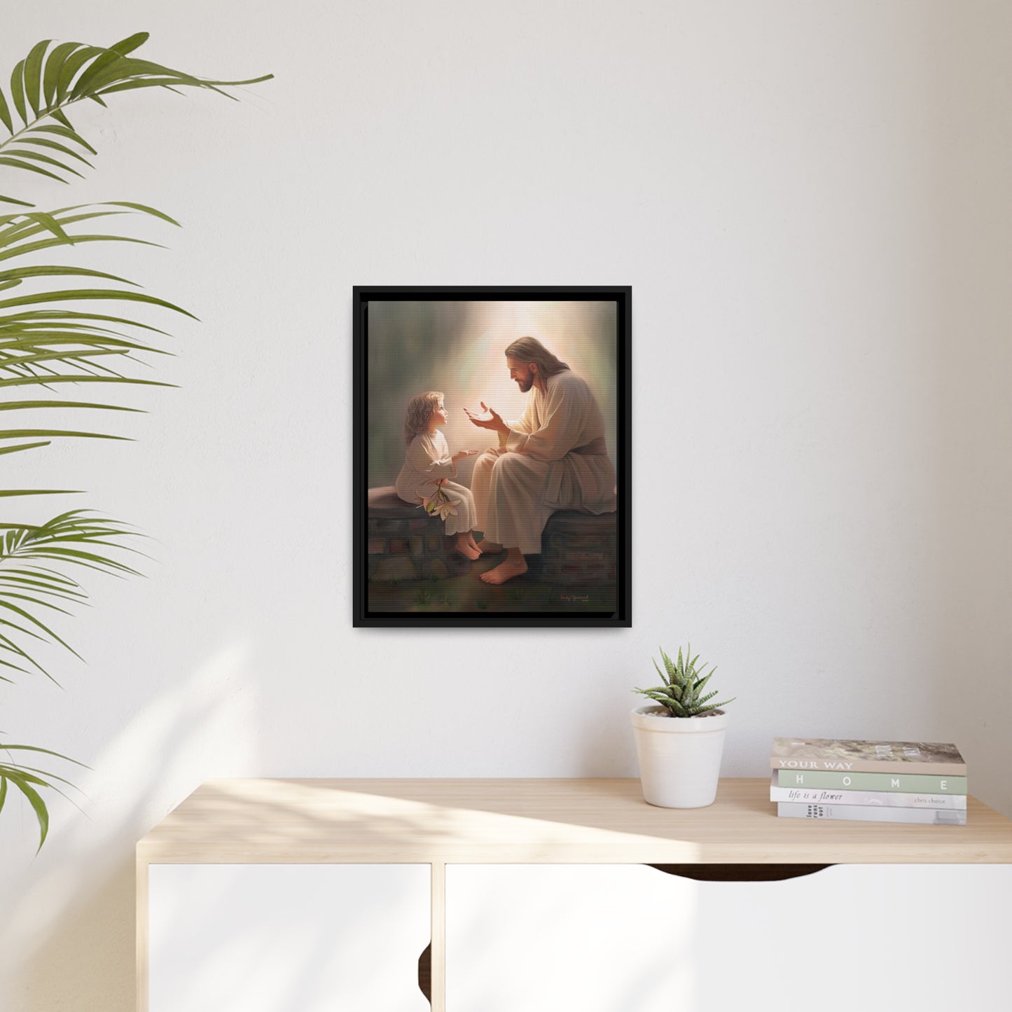 You Are The Light Fine Art Canvas Print, Picture of Jesus, Christian Gift, Christian Art, Jesus Christ Art with Child