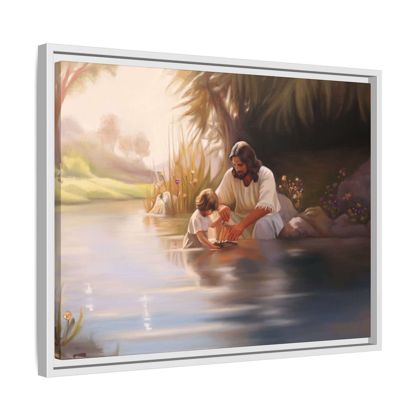 We Are His Children, Jesus Art Handmade art, Jesus Framed Artwork, Missionary Art, Canvas Print Wall Art Framed, Christian Art, Scenic and Landscape art