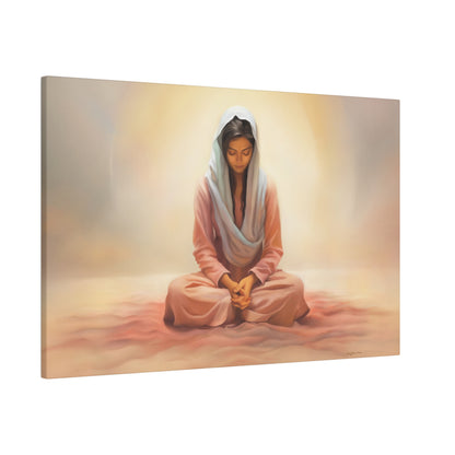 Stillness Fine Art Canvas Print, Spiritual Art, Gift for Her, Christian Artwork, Home Gift, Religious Artwork, Female Discipleship