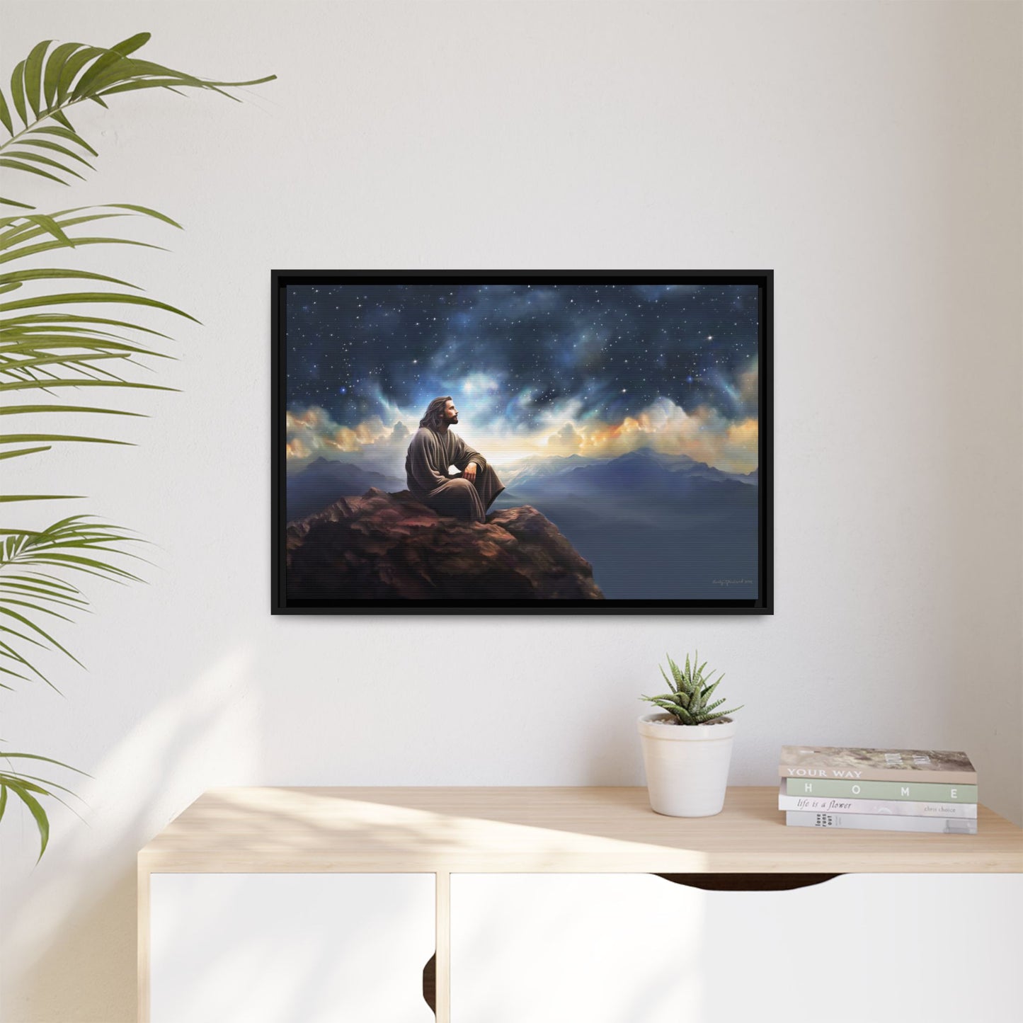 Jesus With The Stars, Fine Art Canvas Print, many sizes, Christian Art, Christian Gifts