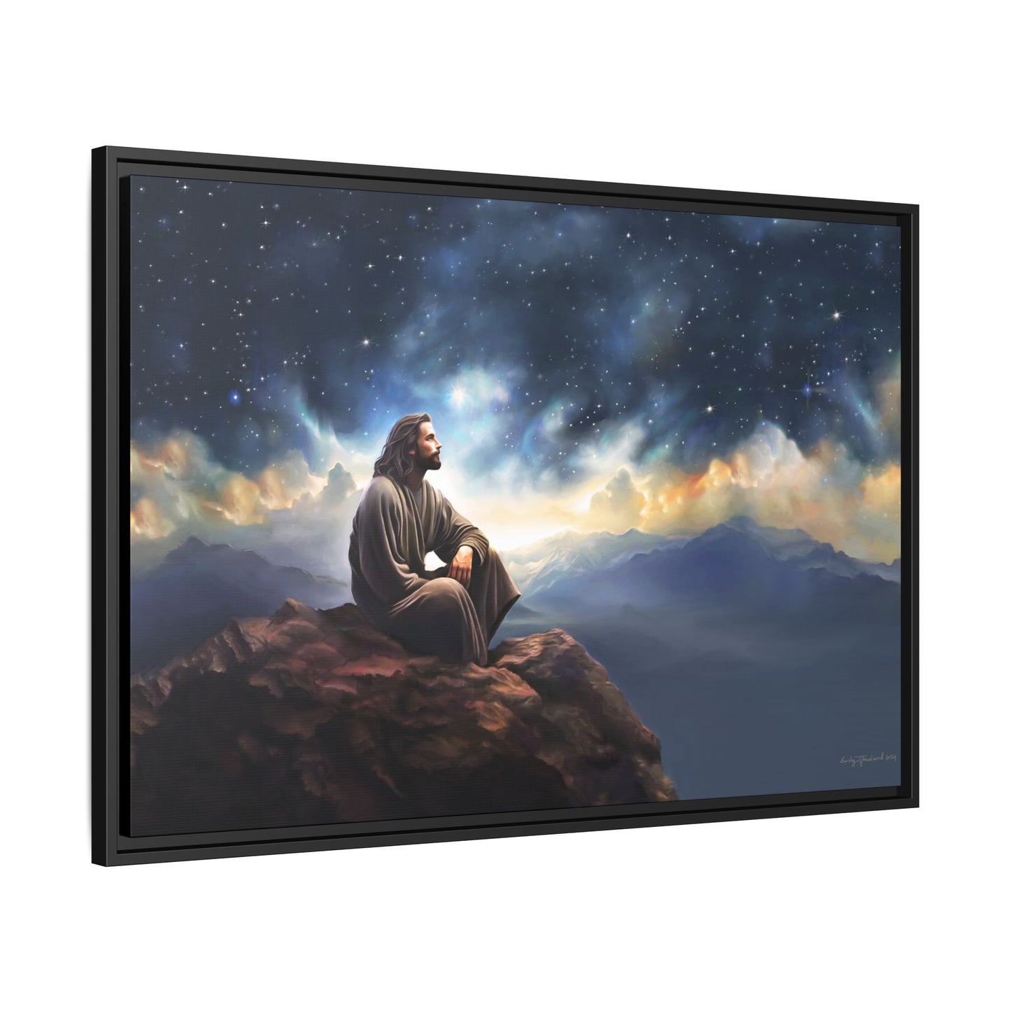 Jesus With The Stars, Fine Art Canvas Print, many sizes, Christian Art, Christian Gifts