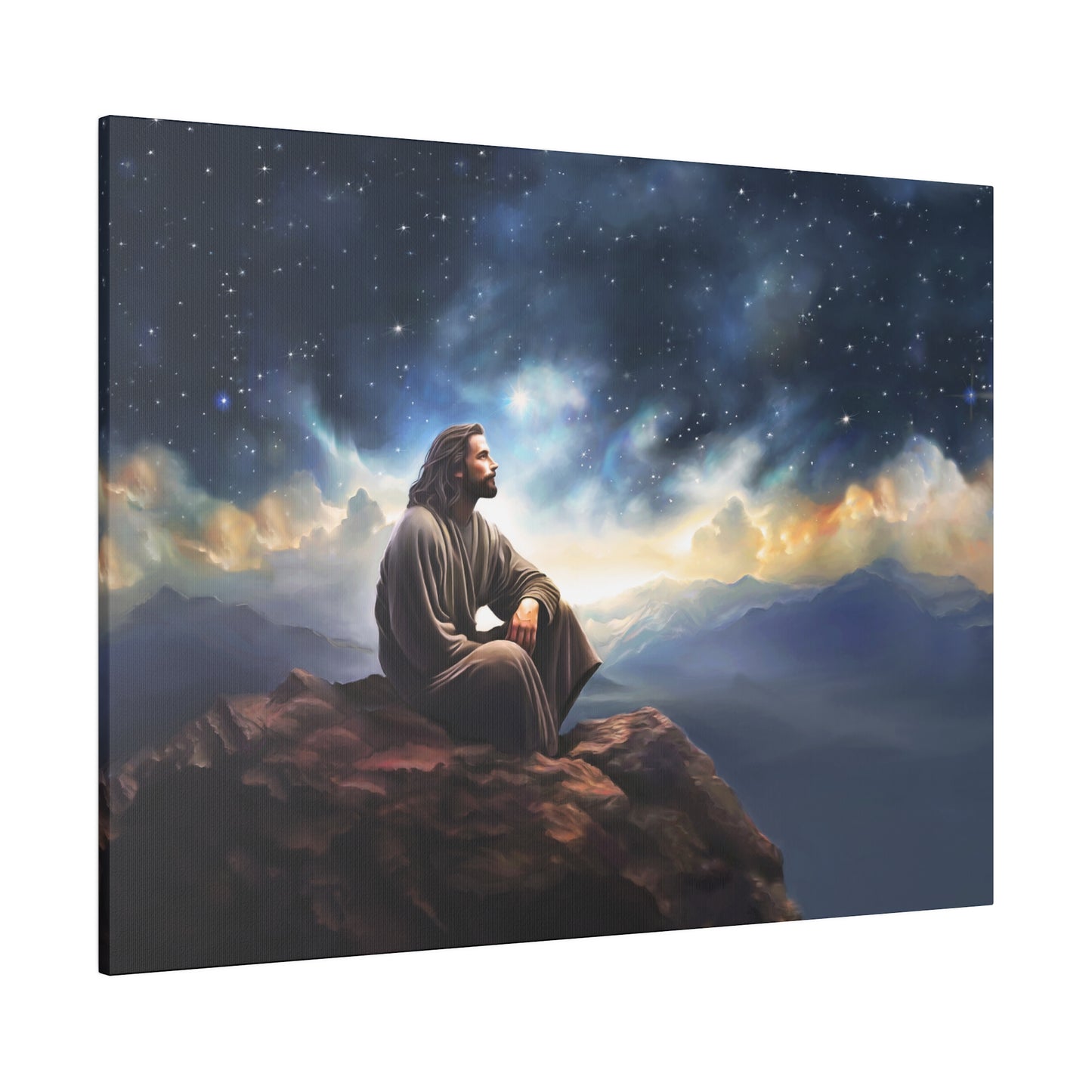 Jesus With The Stars, Fine Art Canvas Print, many sizes, Canvas, Christian Gift, Christian art