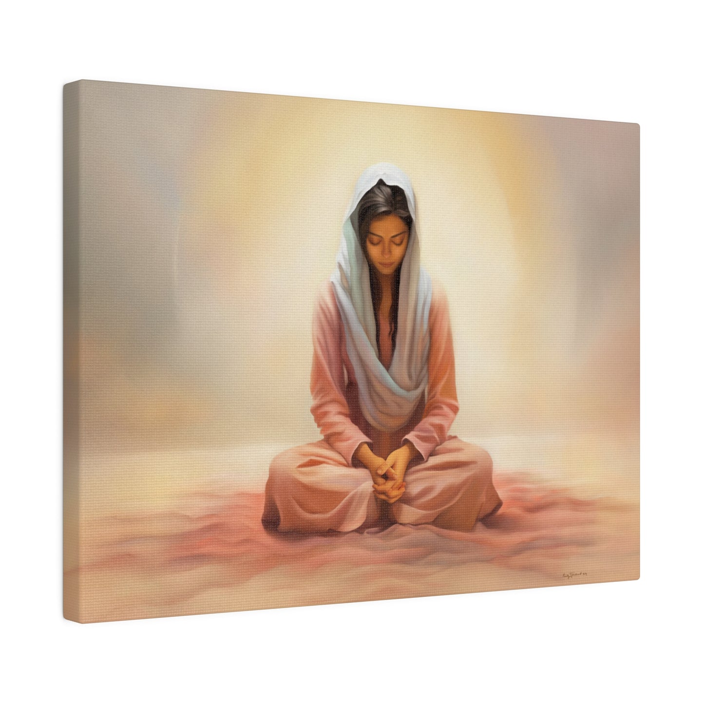 Stillness Fine Art Canvas Print, Spiritual Art, Gift for Her, Christian Artwork, Home Gift, Religious Artwork, Female Discipleship