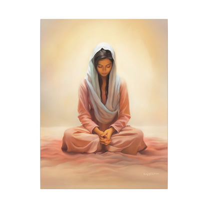 Stillness Fine Art Canvas Print, Spiritual Art, Gift for Her, Christian Artwork, Home Gift, Religious Artwork, Female Discipleship