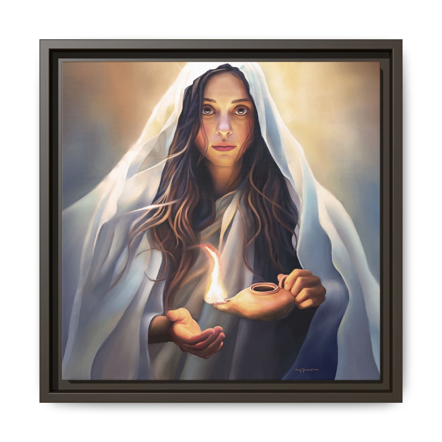 Mary Magdalene Woman Courage Framed Canvas Print of Painting, Female Discipleship, Beautiful Inspirational Art for Christians and Girls, 10 Virgins