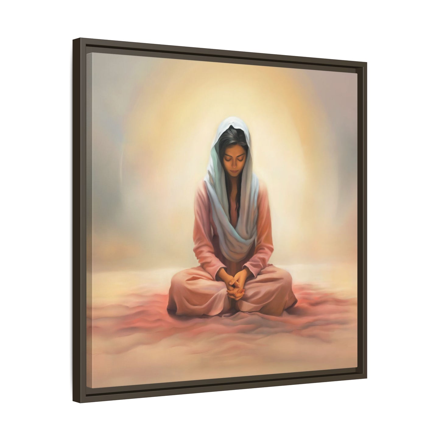 Stillness Canvas Print Artwork, Framed Wall Decor, Female Discipleship, Serene Stillness Painting, Multi-color Matte Picture