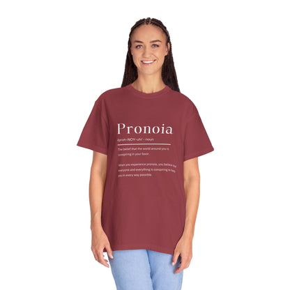 Pronoia Definition Shirt Fun Garment-Dyed T-shirt unisex