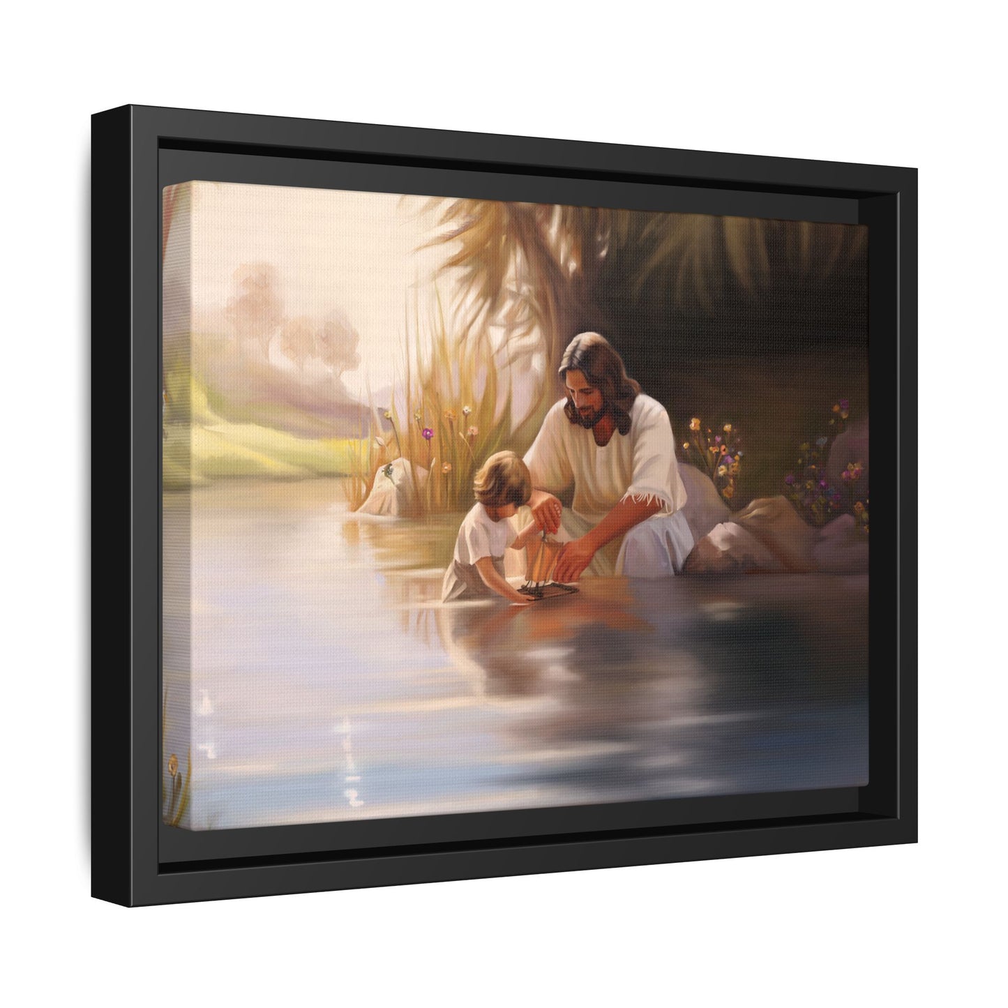 We Are His Children, Jesus Art Handmade art, Jesus Framed Artwork, Missionary Art, Canvas Print Wall Art Framed, Christian Art, Scenic and Landscape art