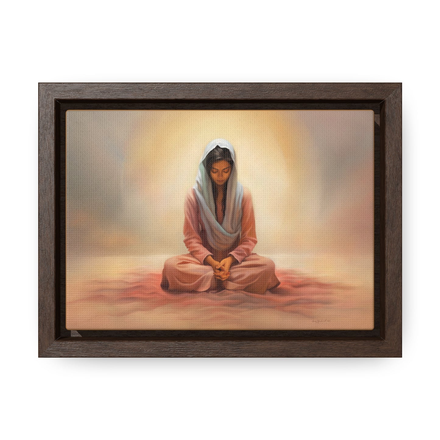 Stillness, Fine Art Canvas Print, Female Discipleship, Spiritual Art, Religious Artwork