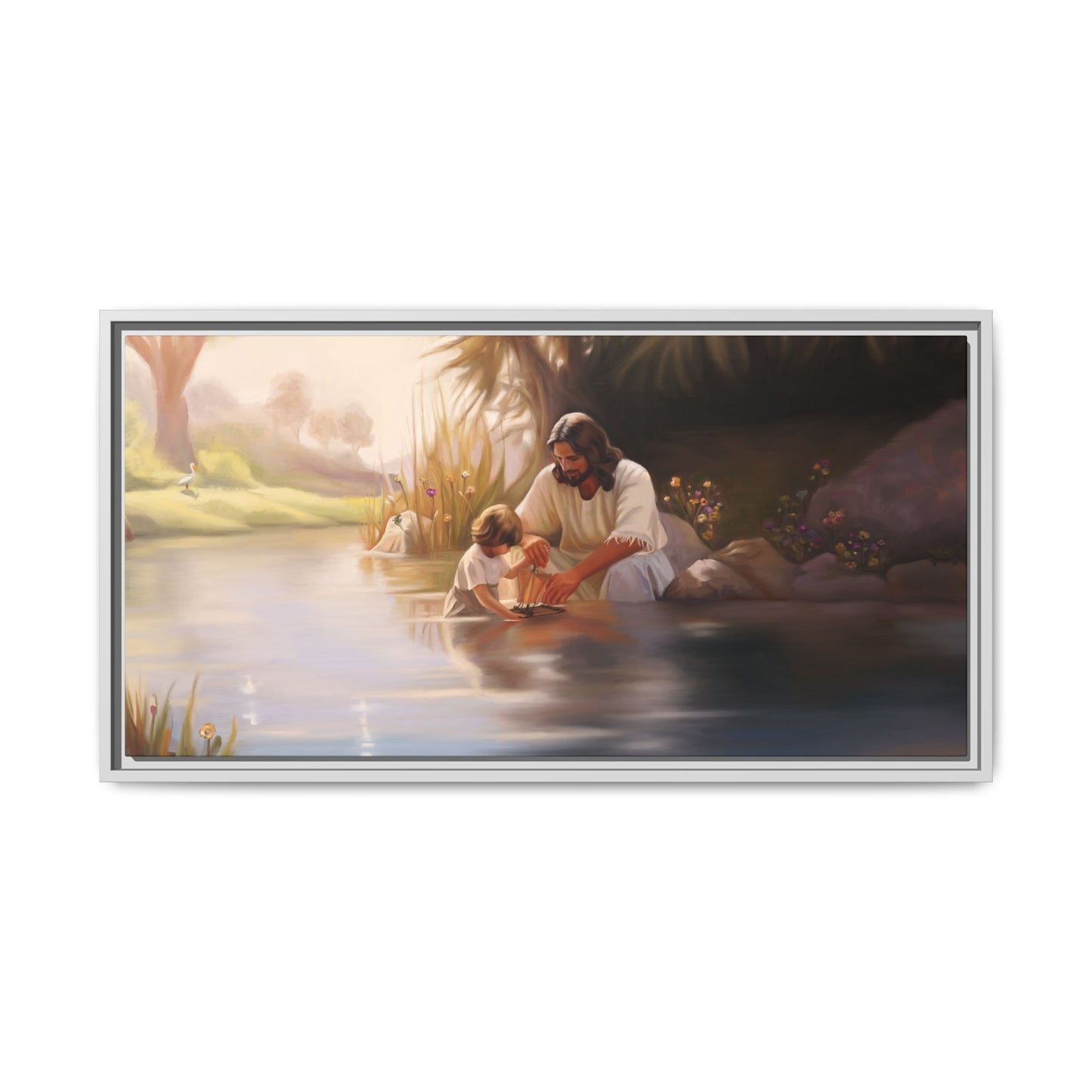 We Are His Children, Jesus Art Handmade art, Jesus Framed Artwork, Missionary Art, Canvas Print Wall Art Framed, Christian Art, Scenic and Landscape art