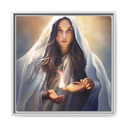 Mary Magdalene Woman Courage Framed Canvas Print of Painting, Female Discipleship, Beautiful Inspirational Art for Christians and Girls, 10 Virgins