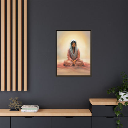Stillness Canvas Print Artwork, Framed Wall Decor, Female Discipleship, Serene Stillness Painting, Multi-color Matte Picture