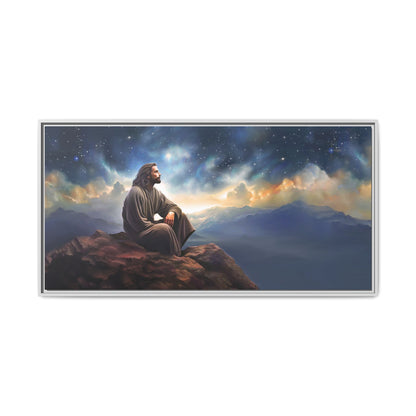 Jesus With The Stars, Framed Fine Art Canvas Print of Handmade Art, many sizes, Christian Art, Christian Gifts