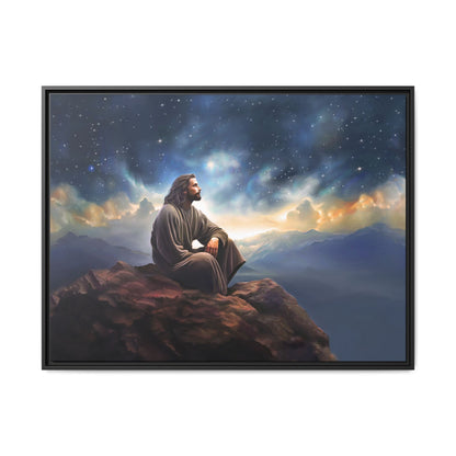 Jesus With The Stars, Framed Fine Art Canvas Print of Handmade Art, many sizes, Christian Art, Christian Gifts