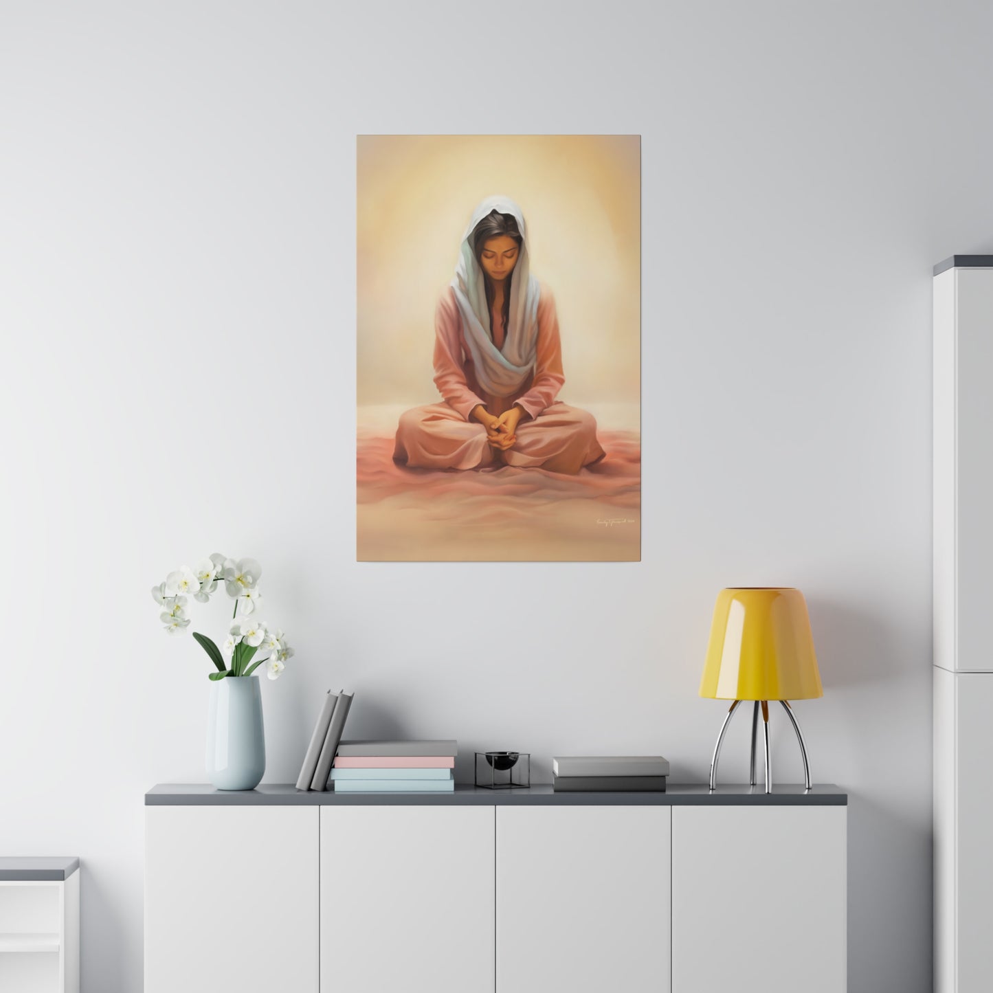 Stillness Fine Art Canvas Print, Spiritual Art, Gift for Her, Christian Artwork, Home Gift, Religious Artwork, Female Discipleship