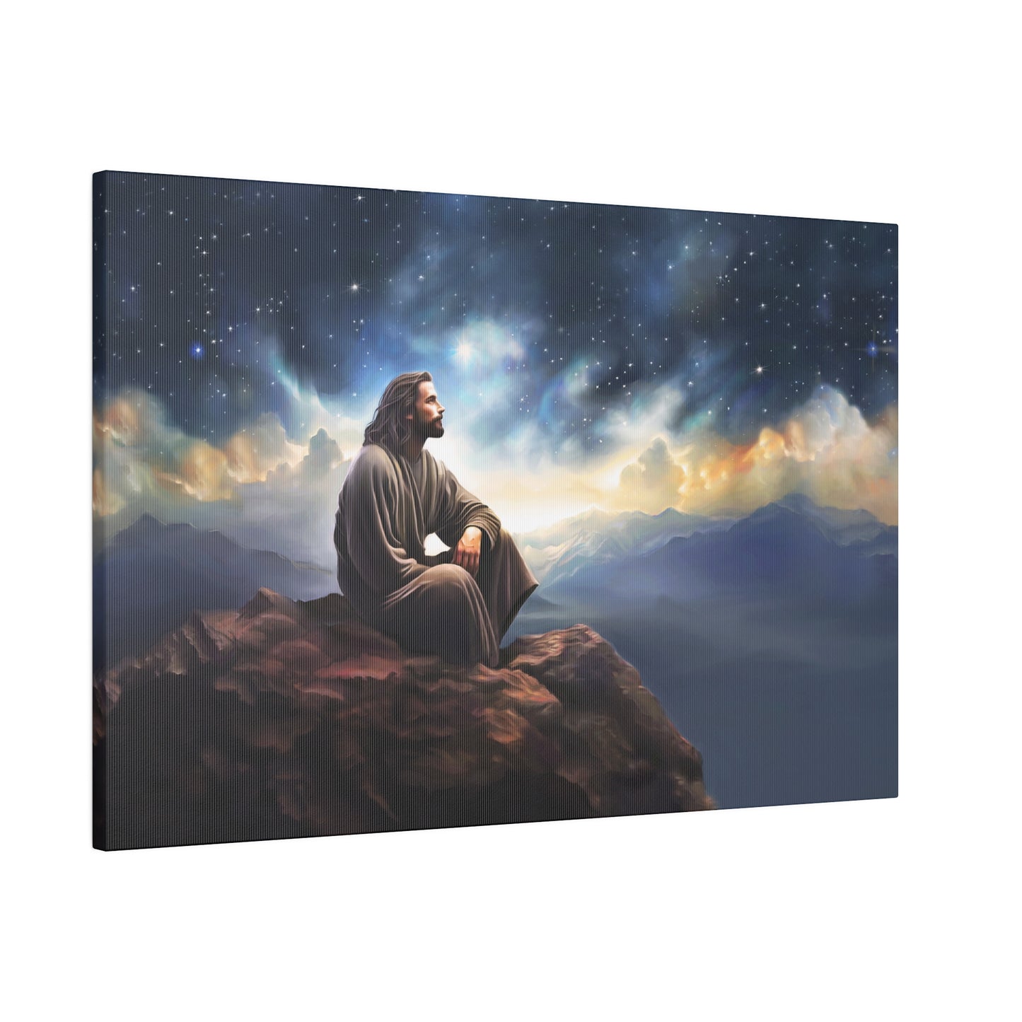 Jesus With The Stars, Fine Art Canvas Print, many sizes, Canvas, Christian Gift, Christian art