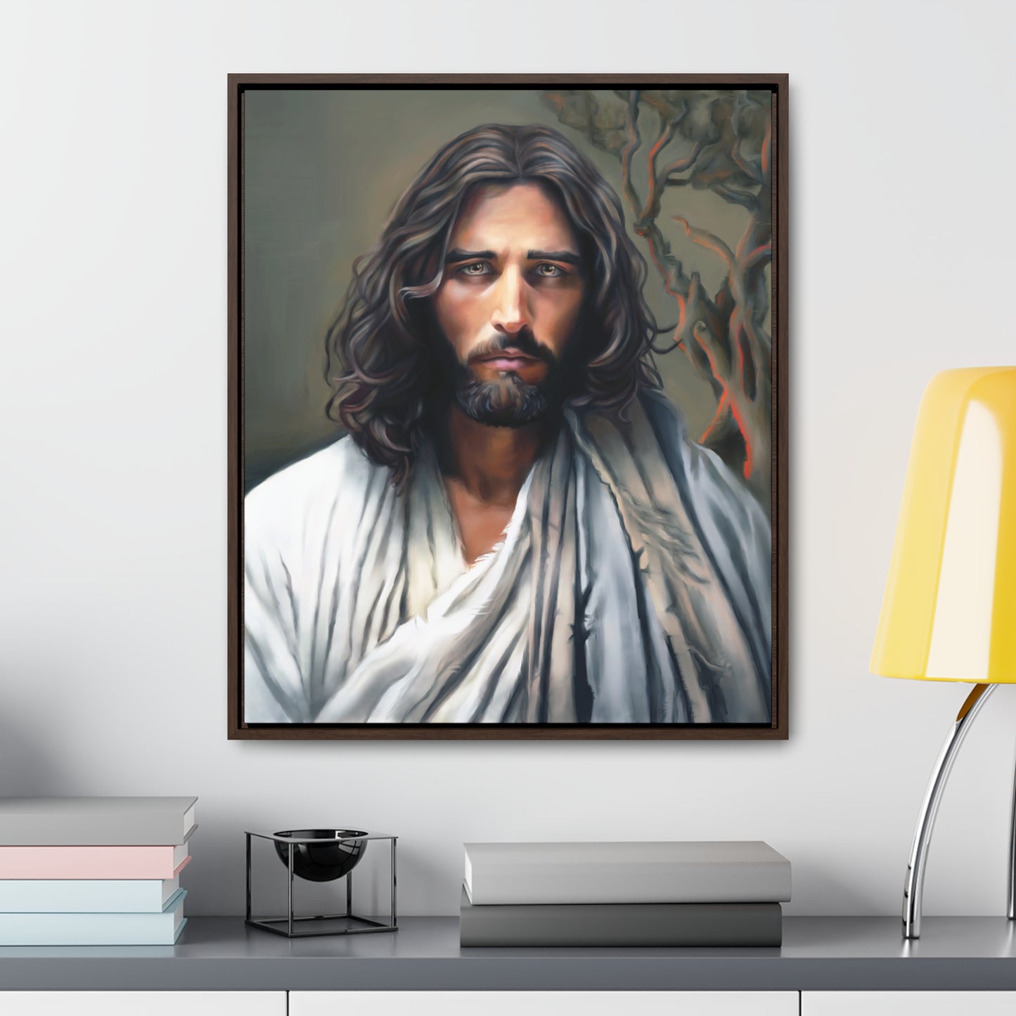 Jesus Christ Portrait, Fine Art Canvas Print, Framed, Jesus Christ Christian Art, Christian Art, Jesus Christ Decor