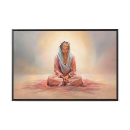 Stillness, Blonde, Fine Art Canvas Print, Beautiful Spiritual Artwork, Gift for Her, Female Discipleship