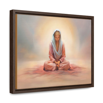 Stillness, Blonde, Fine Art Canvas Print, Beautiful Spiritual Artwork, Gift for Her, Female Discipleship