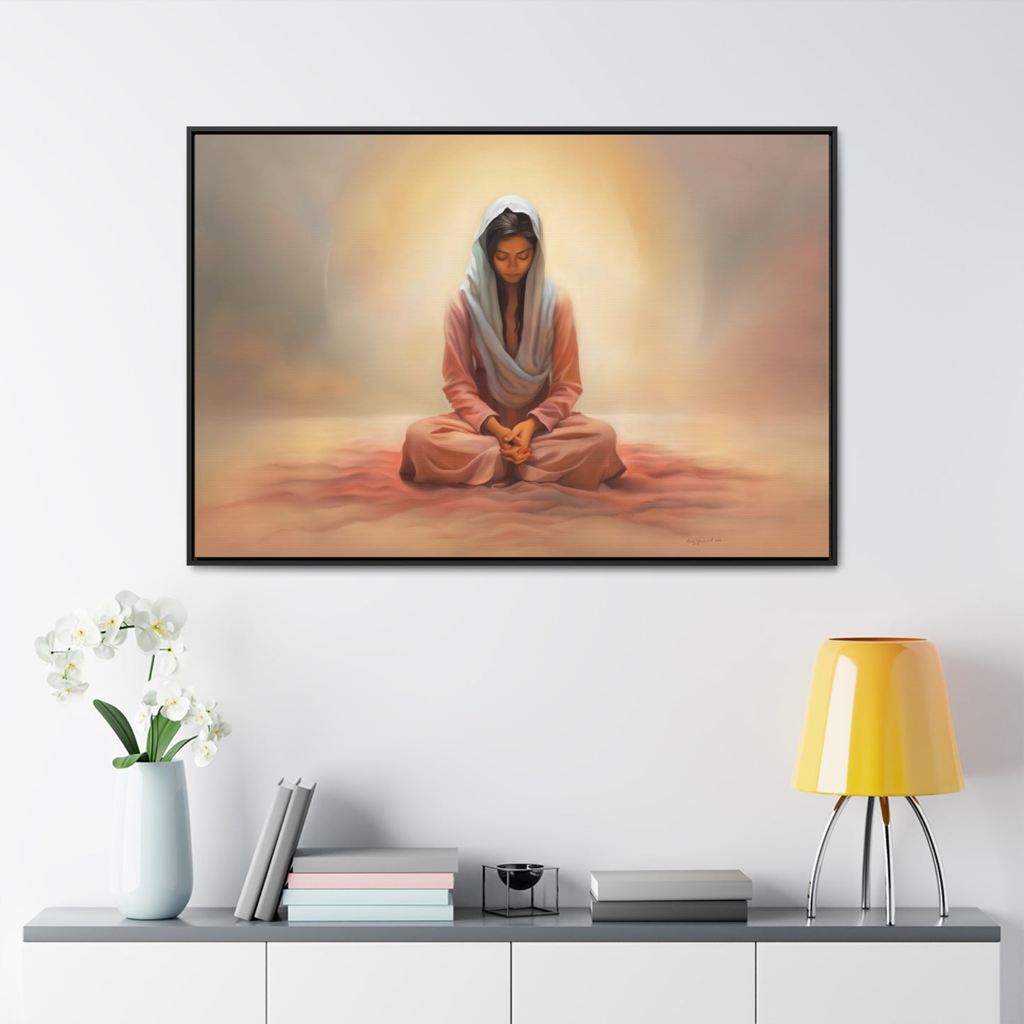 Stillness, Fine Art Canvas Print, Female Discipleship, Spiritual Art, Religious Artwork