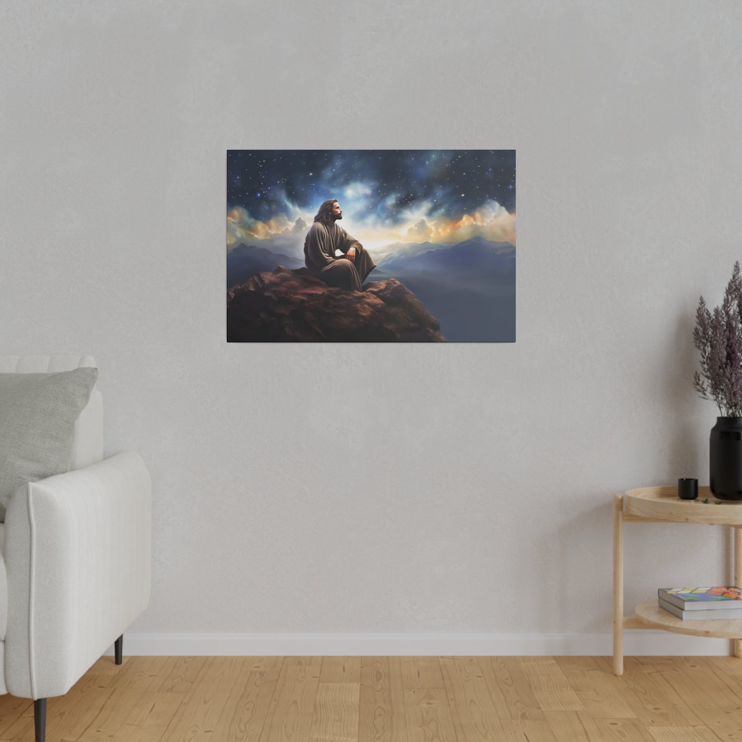 Jesus With The Stars, Fine Art Canvas Print, many sizes, Canvas, Christian Gift, Christian art