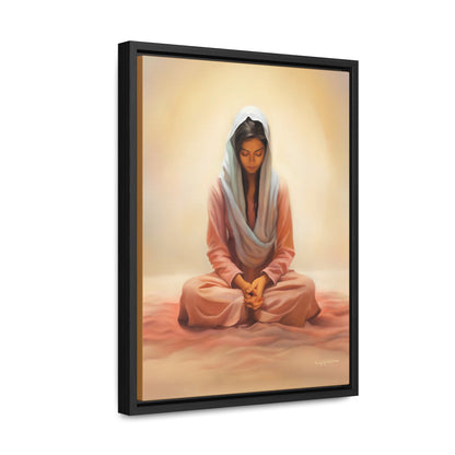 Stillness Speaks, Female Discipleship, Fine Art Canvas Print, Gift for Her, Spiritual Artwork, Stillness, Beauty for your wall