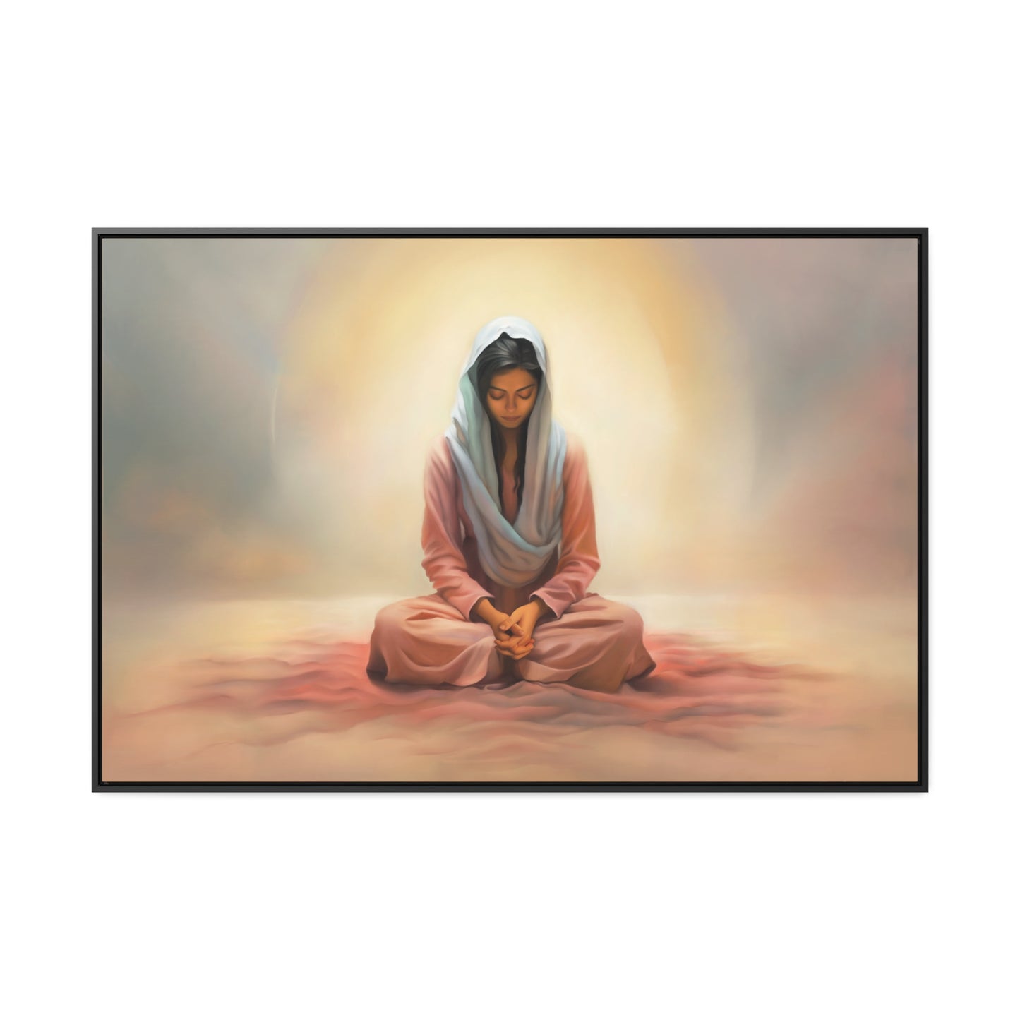 Stillness, Fine Art Canvas Print, Female Discipleship, Spiritual Art, Religious Artwork