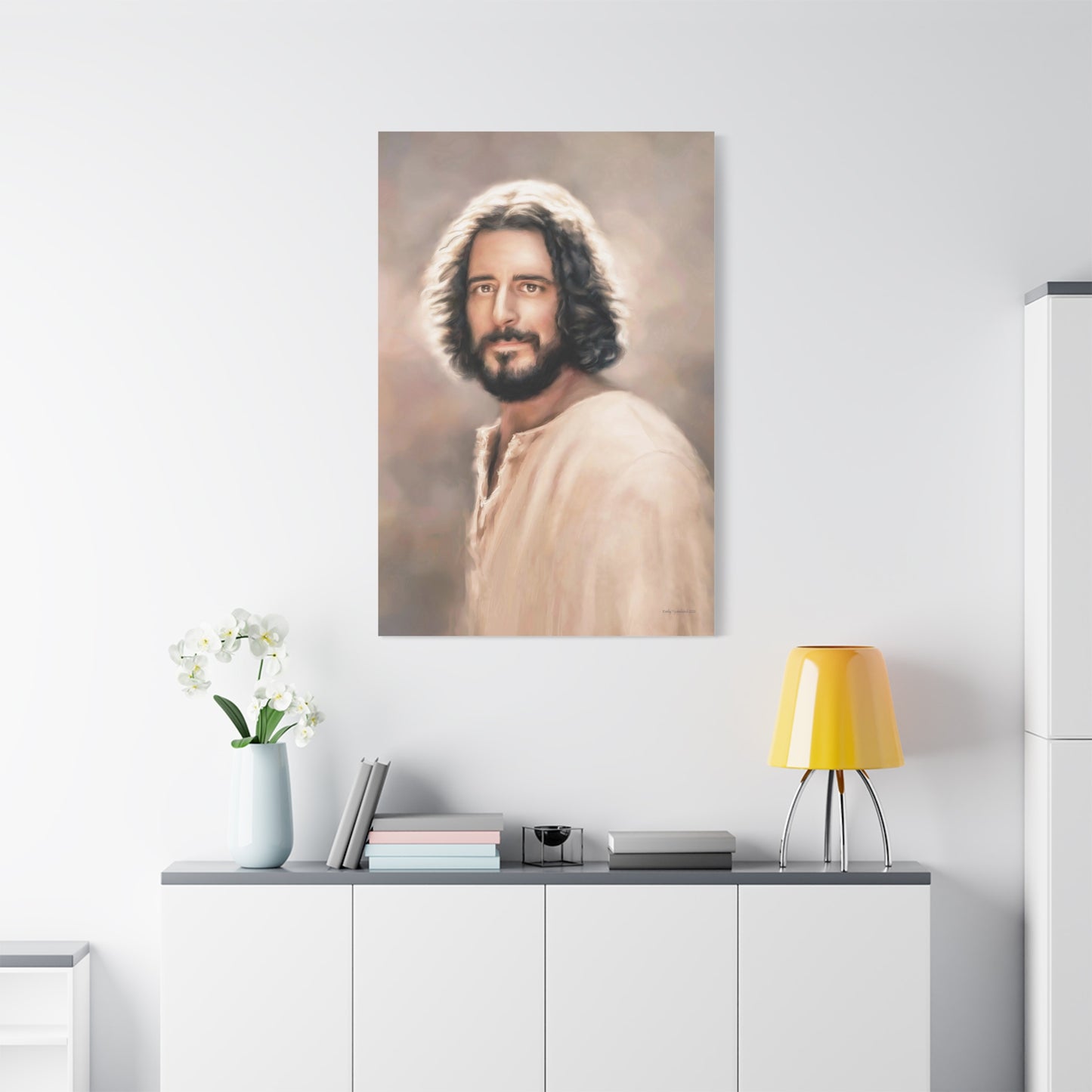 Jesus Christ Portrait, Fine Art Canvas Print, multiple sizes, The Chosen Artwork of Jesus Painting, Gift for Christian Homes