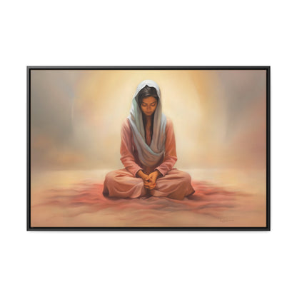 Stillness, Fine Art Canvas Print, Female Discipleship, Spiritual Art, Religious Artwork