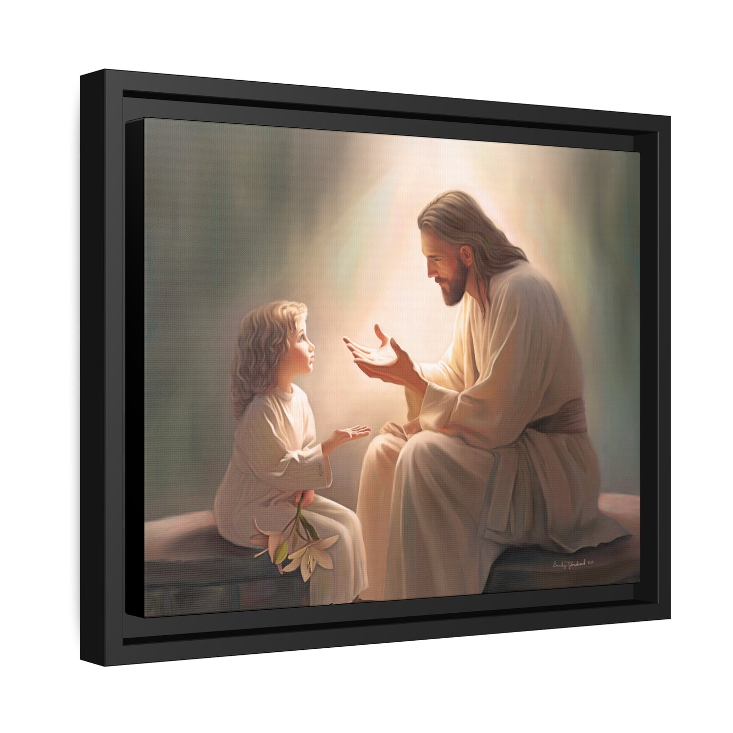 You Are The Light Fine Art Canvas Print, Picture of Jesus, Christian Gift, Christian Art, Jesus Christ Art with Child