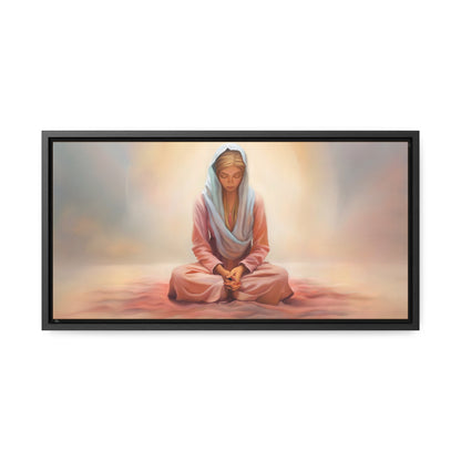 Stillness, Blonde, Fine Art Canvas Print, Beautiful Spiritual Artwork, Gift for Her, Female Discipleship