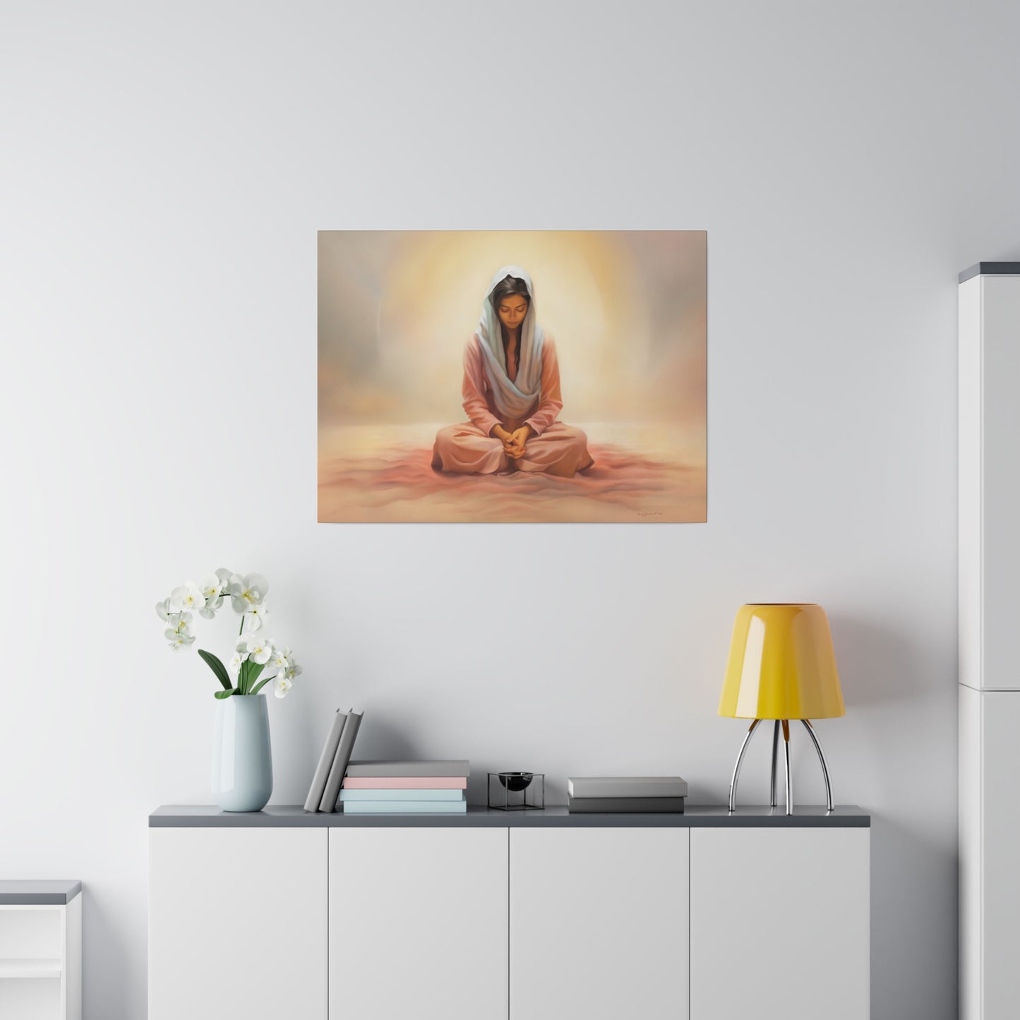 Stillness Fine Art Canvas Print, Spiritual Art, Gift for Her, Christian Artwork, Home Gift, Religious Artwork, Female Discipleship