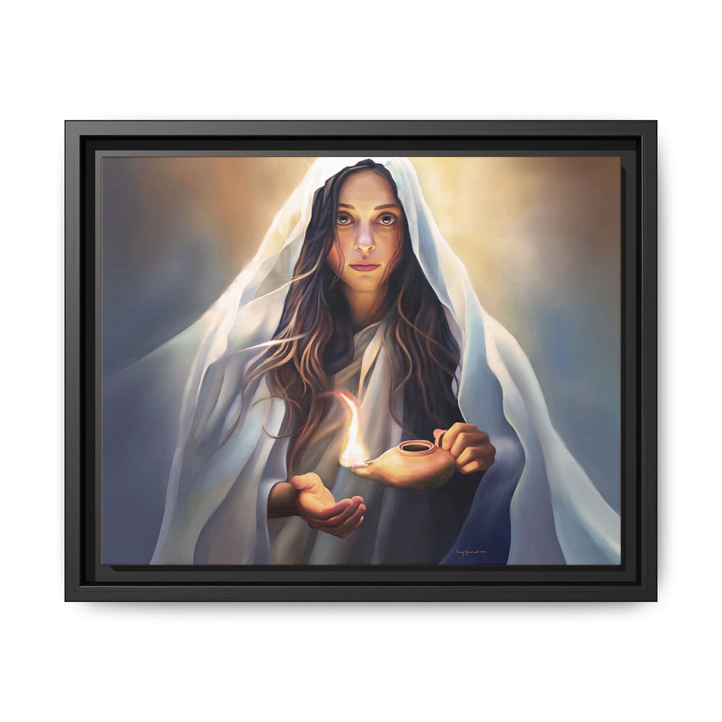 Mary Magdalene Woman Courage Framed Canvas Print of Painting, Female Discipleship, Beautiful Inspirational Art for Christians and Girls, 10 Virgins
