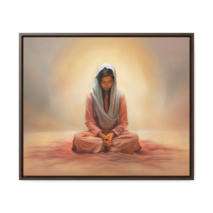 Stillness, Fine Art Canvas Print, Female Discipleship, Spiritual Art, Religious Artwork