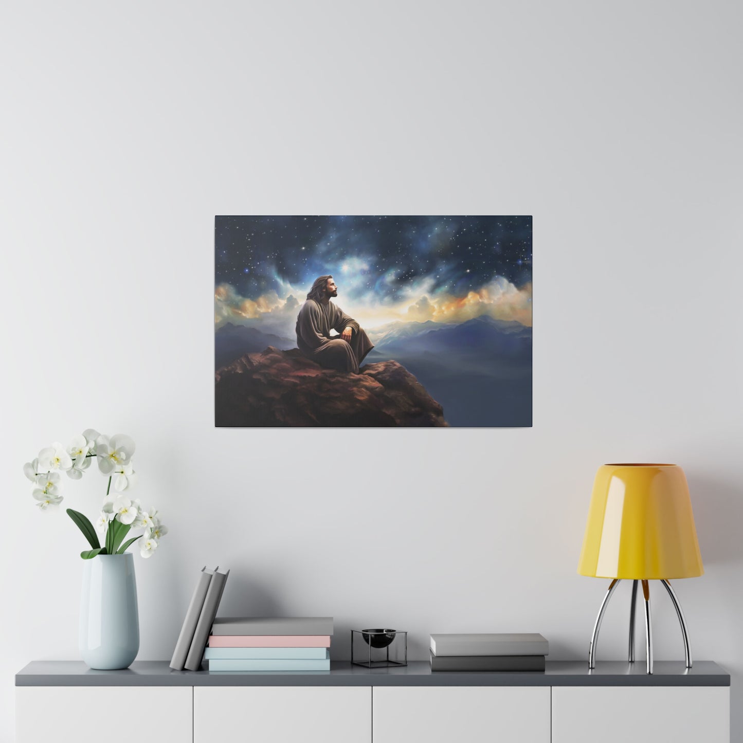 Jesus With The Stars, Fine Art Canvas Print, many sizes, Canvas, Christian Gift, Christian art