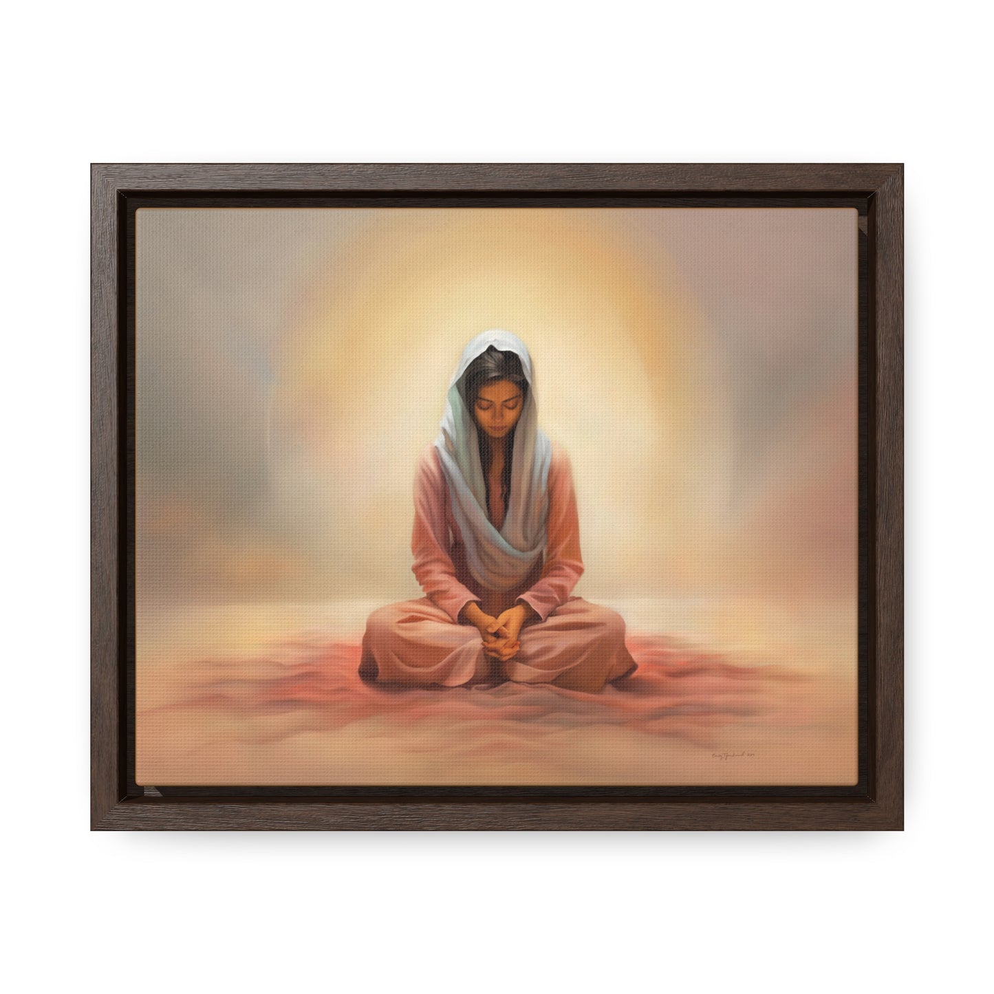 Stillness, Fine Art Canvas Print, Female Discipleship, Spiritual Art, Religious Artwork