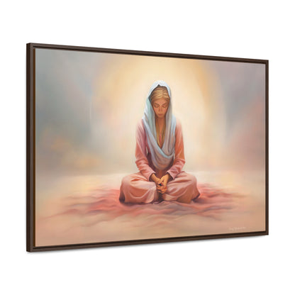 Stillness, Blonde, Fine Art Canvas Print, Beautiful Spiritual Artwork, Gift for Her, Female Discipleship